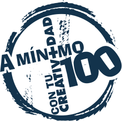 Logo del libro A Mínimo 100 con tu Creatividad